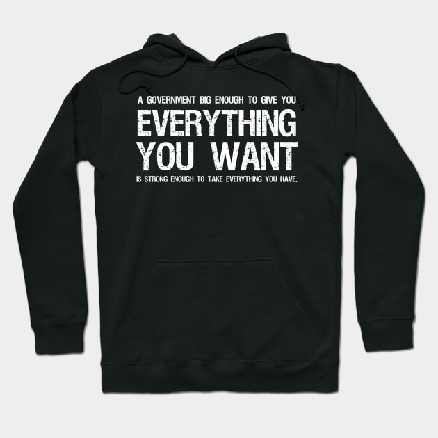 Libertarian Anti Socialism Government Political Philosophy Hoodie by Styr Designs